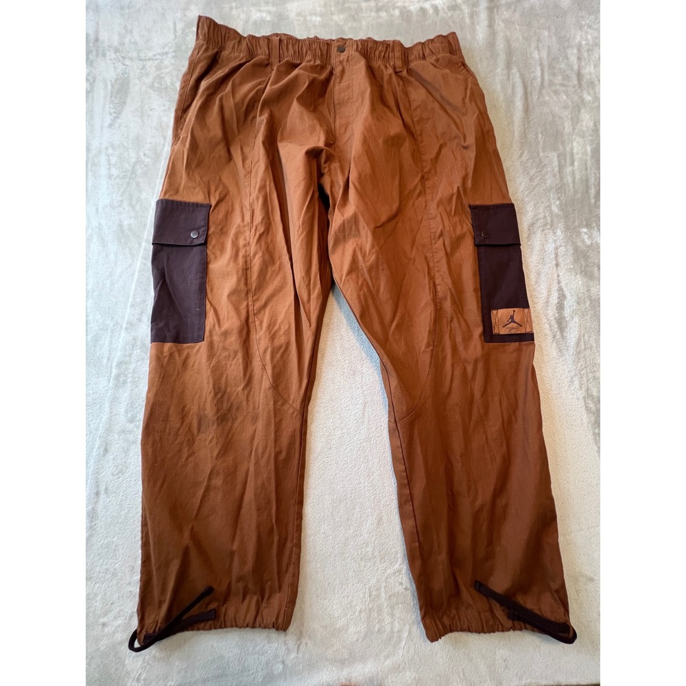 Jordan Flight Cargo Pants Mens 3X Brown Loose Fit